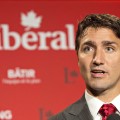 Liberal Leader Justin Trudeau speaks in Edmonton on Aug. 20, 2014. THE CANADIAN PRESS/Jason Franson ORG XMIT: CPT113