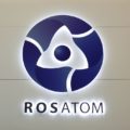 The logo of Russian state nuclear monopoly Rosatom is pictured at the World Nuclear Exhibition 2014, the trade fair event for the global nuclear energy sector, in Le Bourget, near Paris October 14, 2014. REUTERS/Benoit Tessier (FRANCE - Tags: ENERGY BUSINESS LOGO) - RTR4A552